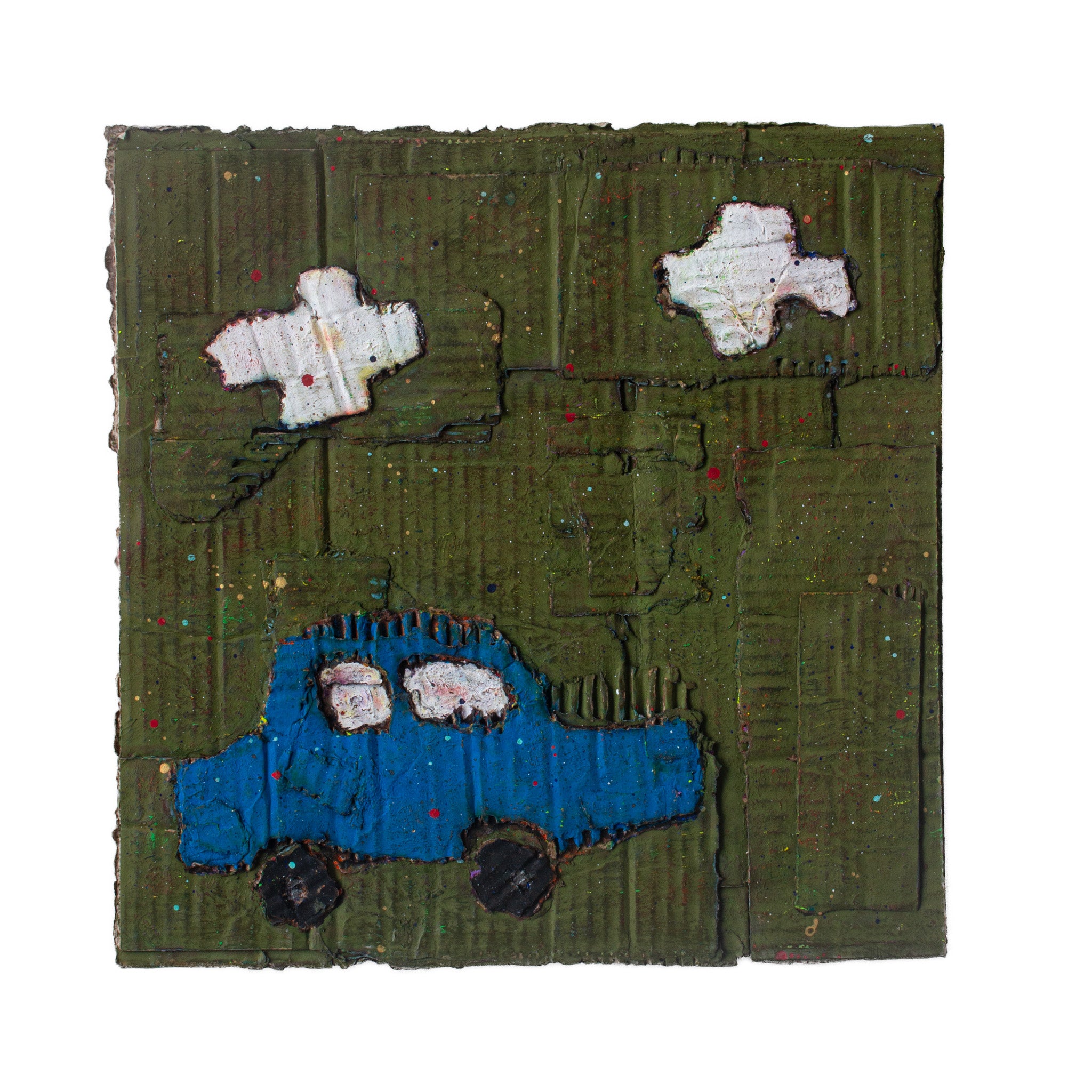 Nishimoto 絵画「車」｜Cardboard Original – 務古屋 Online shop
