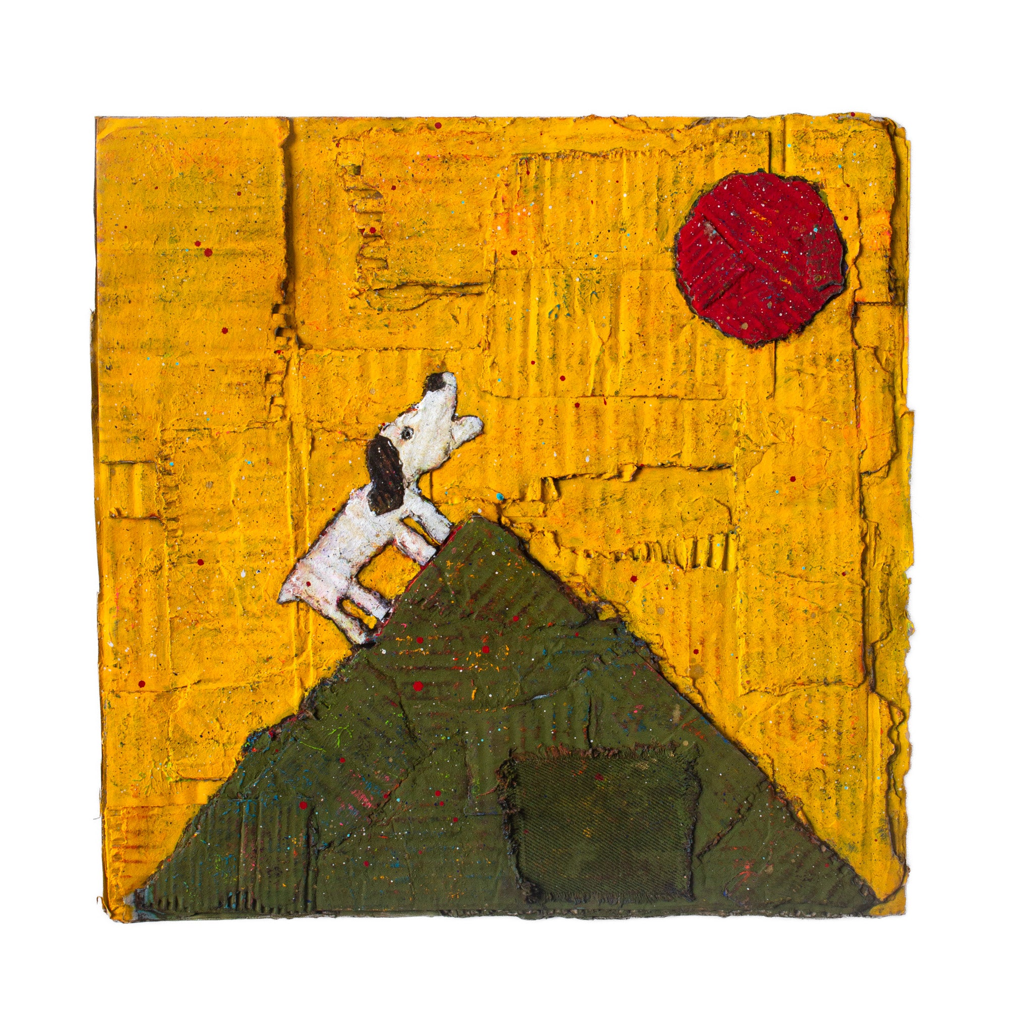 いぬのキャンバス原画 Nishimoto 絵画「犬B」｜Cardboard Original – 務古屋 Online shop