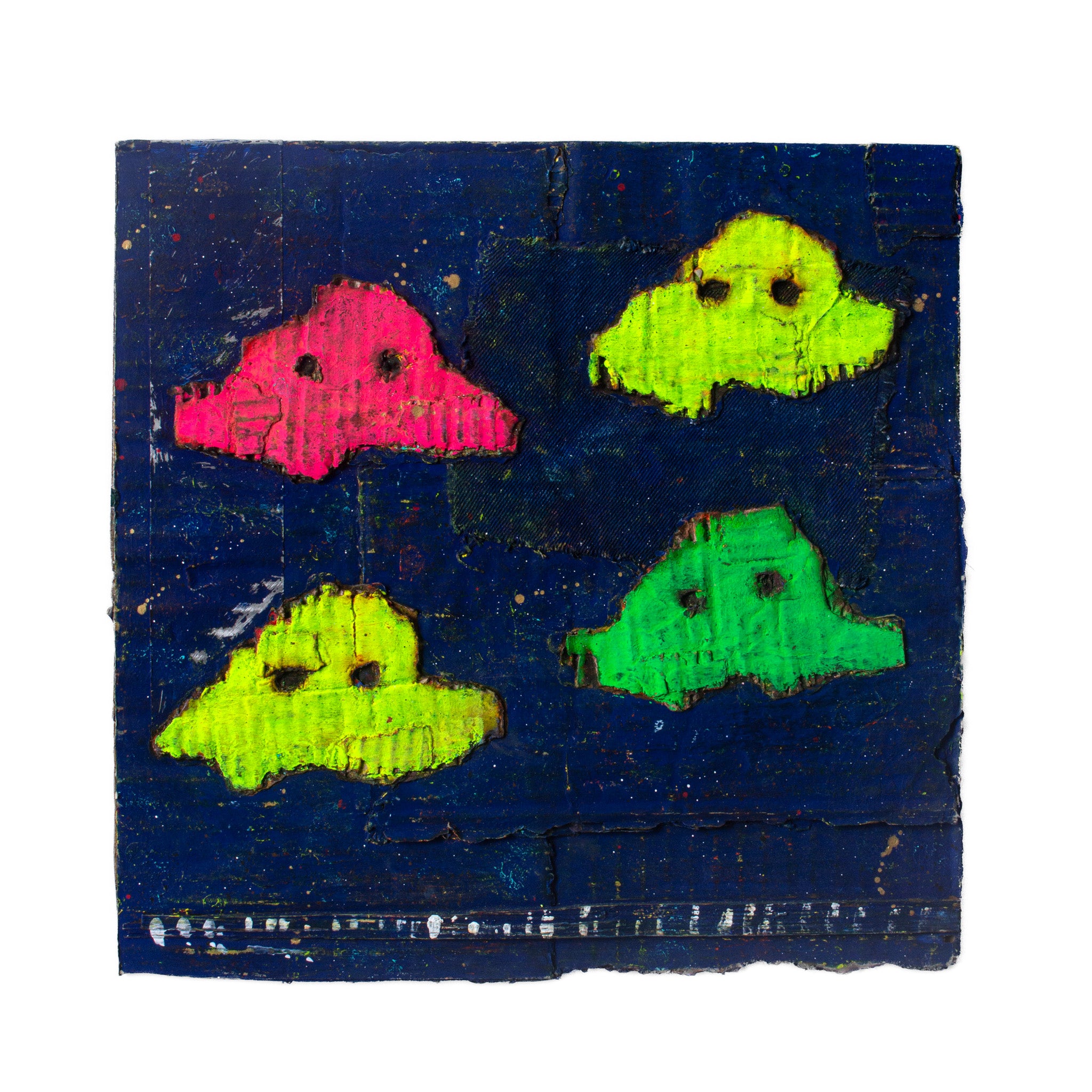 Nishimoto 絵画「宇宙」｜Cardboard Original – 務古屋 Online shop