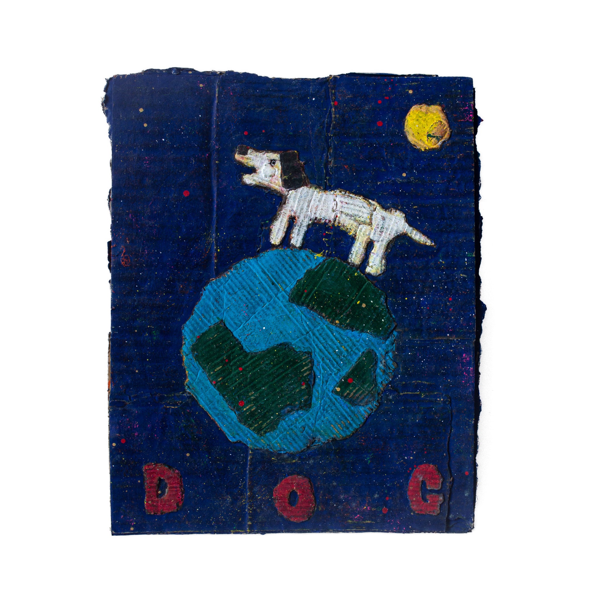 Nishimoto 絵画「犬A」｜Cardboard Original – 務古屋 Online shop