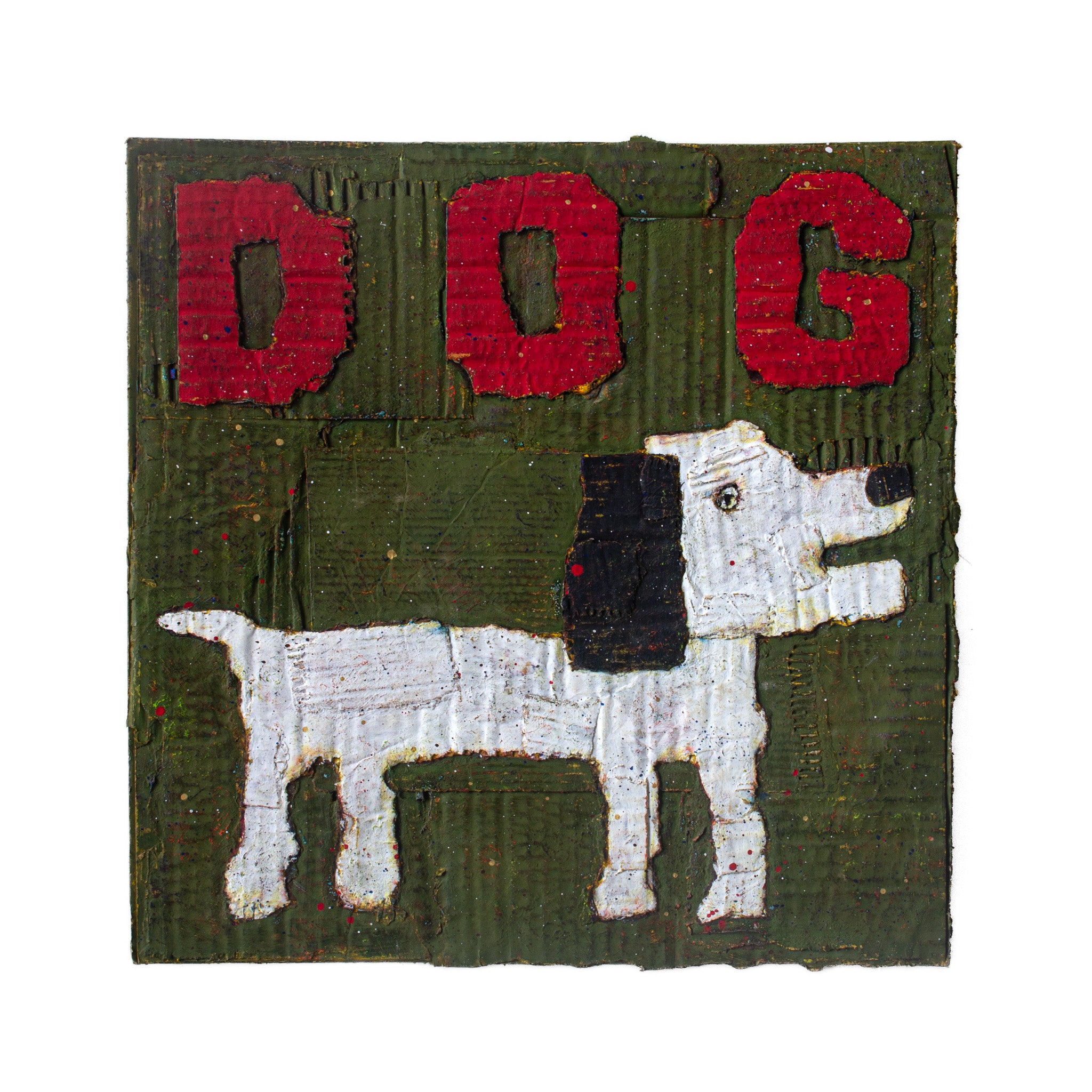 Nishimoto 絵画「犬C」｜Cardboard Original – 務古屋 Online shop